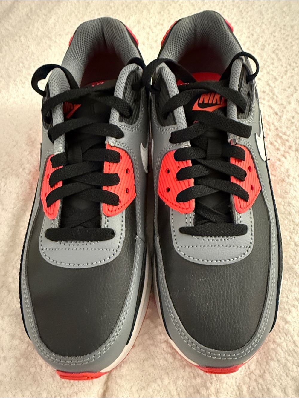 Nike Kids Black/Gray/Red Air Max Style Sneakers - Picture 2 of 7